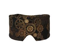 Gears Clock - Orejeras para dormir con estampado de bronce y ojeras, transpirables, ajustables, opacas, cómodas