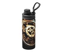 Gears of Running Machinery - Termo deportivo de acero inoxidable de 18 onzas, adecuado para hombres y mujeres, conservación eficiente del calor, fácil de transportar