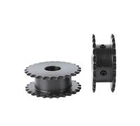 gears, Piñón de transmisión doble fila compatible con cadena dúplex 04C-2 (opciones 15/20/30 dientes),For machine tools(10mm,20 Teeth)