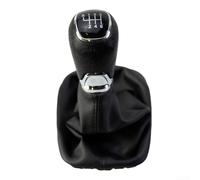 GearShiftKnobforSkodaOctavia2A5A62004-2012,MetalPlasticShifterwithLeatherBoot,DirectReplacementBlack(6 velocidades)