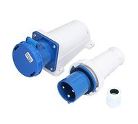 Gearwell Enchufe Industrial, 63A 220-250V IP67 Conector de alimentación a Prueba de Agua Receptáculo de Enchufe 2P+E 3 Pines para generador RV Shore Power