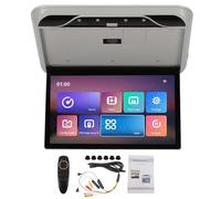 Gearwell Flip Down Monitor, TV de Techo de Montaje en el Techo Compatible con Android 10.0, Pantalla de automóvil de 19 Pulgadas, Monitor de Gastos Superiores Multimedia HD (Gray)