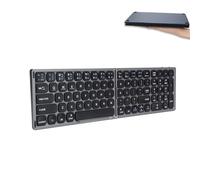 Gearwell Foldable Bluetooth Keyboard, Portable Keyboard with Numeric Keypad, Rechargeable Full Size Ultra Slim Folding Keyboard for Windows iOS Android Tablet PC Smartphone