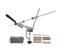 Gearwell Kit de afilado de cuchillos, juego de piedras de afilar con soporte giratorio de 360°, afilador de cuchillos y piedra de pulido para cuchillos de cocina y chef