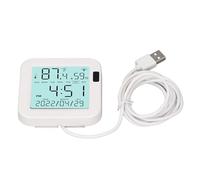 Gearwell Thermometer Hygrometer, Digital Temp Humidity Meter & Indoor Climate Monitor, LCD Backlit Display 0-60°C 0-99% RH, 5V 1A Sensor