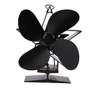 Gearwell Ventilador de Estufa, Ventilador de Chimenea de 4 Aspas Accionado por Calor con Resistencia a Altas Temperaturas, Bajo Ruido para Estufa de Leña Sin Electricidad