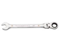 GearWrench 17mm 4 Degree Swing Arch 12 Point Flex Head Ratcheting Combination Wrench - 86717