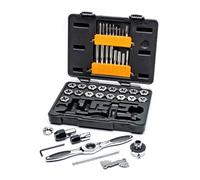 GearWrench 3885 Juego de Llaves de Machos y Terrajas de Trinquete SAE, 42 Piezas