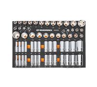 GEARWRENCH 60 Piece 1/2” Drive Master SAE Socket Set in Foam Storage Tray - GWMSSKT12SAE