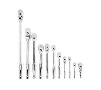 GearWrench 81296A-07 - Juego de carraca de lágrima mixta de 84 dientes (11 piezas, 1/4", 3/8" y 1/2")