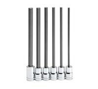 GearWrench 82554 Juego de llaves de vaso hexagonal métricas de (versión larga), con accionamiento de 3/8", 6 piezas