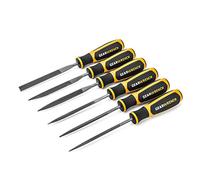 GearWrench 82821H Juego de mini limas de mango ergonómico y cómodo de material doble, 4"/101,6 mm, 6 piezas