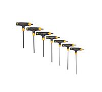 GearWrench 83515 Juego de llaves hexagonales de punta esférica, con mango en T, SAE, 7 piezas