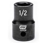 GEARWRENCH 84502N Drive - Llave de vaso SAE de impacto estándar de 6 puntos de 1/2 pulgada, negro