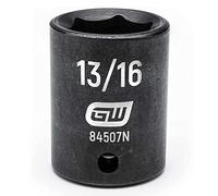 Gearwrench 84507 N 1/2 "Drive 6 Punto Estándar Impact Sae Socket 13/16", negro