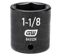 Gearwrench 84512 N 1/2 "Drive 6 Punto Estándar Vaso de impacto SAE (1 - 1/8", negro