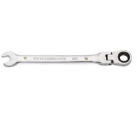GearWrench 86710 - Llave combinada de trinquete de cabeza flexible de 10 mm con arco oscilante de 4 grados de 12 puntos - 86710