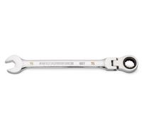 GEARWRENCH 86715 - Llave combinada de trinquete de cabeza flexible de 15 mm con arco oscilante de 4 grados de 12 puntos - 86715