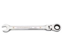 GearWrench 86716 - Llave combinada de trinquete de cabeza flexible de 16 mm con arco oscilante de 4 grados de 12 puntos - 86716