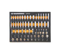 GEARWRENCH GWMSSKT14SAE - Juego de 68 llaves de vaso SAE de 1/4 pulgadas en bandeja de almacenamiento de espuma