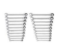 GearWrench - Juego de 20 piezas Juego de llaves de trinquete SAE/Metric - 35720.