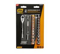 GEARWRENCH Juego de 27 herramientas manuales para mecánicos, 1/10,2 cm, portabrocas y portabrocas, métrico/SAE, GWXSCBMTS14
