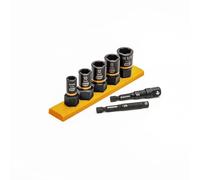 GEARWRENCH Juego de 7 llaves de vaso métricas de extracción de impacto de 1/4 y 3/8 pulgadas - 87911, cromado