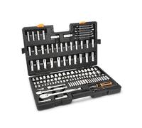 GEARWRENCH Juego de herramientas manuales mecánicas de 185 piezas - 1/10.2 cm, 3/20.3 cm y 1/5.1 cm | 90 dientes | SAE y métrico | GW90MCBMTS