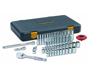 GearWrench Juego de herramientas mecánicas 120XP de 51 piezas, 6 puntos, estándar y profundo, SAE/métrico - 80300P