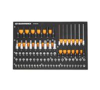 GEARWRENCH Juego de llaves de vaso SAE de 88 piezas de 1/4", 3/8", 1/2" en bandeja de almacenamiento de espuma - GWMSBSKCBSAE