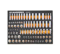 GEARWRENCH Juego de llaves métricas de 1/4 pulgadas en bandeja de almacenamiento de espuma, 89 piezas, GWMSSKT14MM
