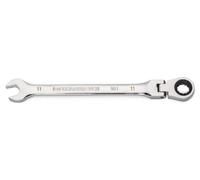 GearWrench Llave combinada de trinquete de cabeza flexible de 11 mm con arco oscilante de 4 grados de 12 puntos