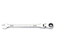 GearWrench Llave combinada de trinquete de cabeza flexible de 12 puntos de arco oscilante de 4 grados de 11/32 pulgadas - 86742