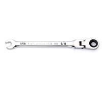 GearWrench Llave combinada de trinquete de cabeza flexible de 12 puntos de arco oscilante de 4 grados de 5/16 pulgadas - 86741
