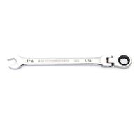 GearWrench Llave combinada de trinquete de cabeza flexible de 12 puntos de arco oscilante de 4 grados de 7/16 pulgadas - 86744