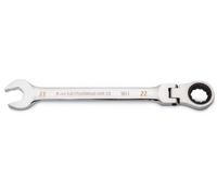 GearWrench Llave combinada de trinquete de cabeza flexible de 12 puntos de arco oscilante de 4 grados de 22 mm - 86722