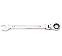 GearWrench Llave combinada de trinquete de cabeza flexible de 12 puntos de arco oscilante de 4 grados - 86747, cromado, 5/8 pulgadas