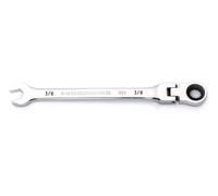 GearWrench Llave combinada de trinquete de cabeza flexible de 12 puntos de arco oscilante de 4 grados de 3/8 pulgadas - 86743