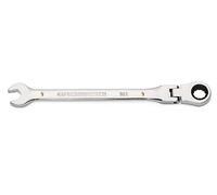 GearWrench Llave combinada de trinquete de cabeza flexible de 9 mm, 4 grados, arco oscilante de 12 puntos - 86709