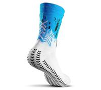 GEARXPro - Calcetines Padel Profesionales - Máxima Estabilidad y Aumento Rendimiento - Reducción de Distorsiones - Protección Talón Confort, White Sky Blue, S