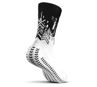 GEARXPro - Calcetines Padel Profesionales - Máxima Estabilidad y Aumento Rendimiento - Reducción de Distorsiones - Protección Talón Confort, Blanco y negro., L