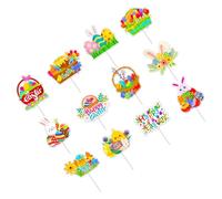 Geavonyg 12/24Pcs Cake Top Decoration Cupcake Picks Cupcake Top Ornament For Spring Themed Birthday Wedding Paper