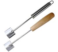 Geavonyg 2pcs Aceros Inoxidables Stripper De Núcleo De Maíz Con Madera Herramienta Eliminación Núcleo Maíz Para Diseños Ergonómicos Cocina Peluquero Aceros Inoxidables