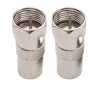 Geavonyg 2pcs F Tipo De Tipo Macho Masculino A RF Femenino RF Video Cable Adaptador Conector Acoplador Conquitir Coaxial Cable Coaxial Conector Aéreo