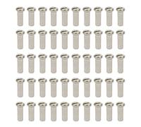 Geavonyg 50pcs/Paquete De Bicicletas En Bicicleta Bicicletas 12G 13G 14G High Fuerza Silver Negro Spoke Bike