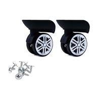 Geavonyg A65 Luggage Madura De La Maleta Doble Roller Hardware Reparación Del Kit Reparación 360 ° Rueda Servicio Pesado 1 Par Colores Negros Y Grises