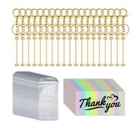 Geavonyg Accesorio Multiusos del Juego Palillo Llavero con Cuentas Arte para La Elaboración De Llaveros Personalizables con Espacios En Metal Resistentes Llavero Metal