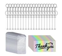 Geavonyg Accesorio Multiusos del Juego Palillo Llavero con Cuentas Arte para La Elaboración De Llaveros Personalizables con Espacios En Metal Resistentes Llavero Metal