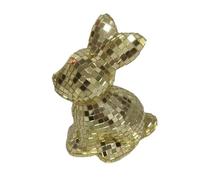 Geavonyg Adorno Elegante De Conejitos Tipo Disco Decoración Pascua Estatuilla Animal Color para Fiestas Temáticas Estatuilla con Acabado Espejo