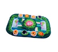 Geavonyg Almohadilla Lavable para Desarrollo del Perro con Diseño De Campo Fútbol alimentador Golosinas Que Promueve La Exploración Sensorial Razas Alfombrilla Rompecabezas Perros